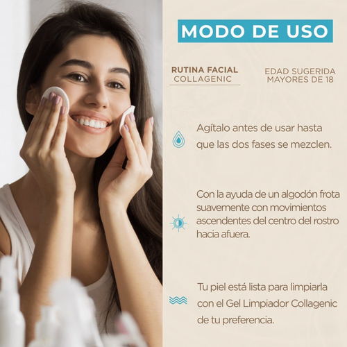 Imagen 6 de 7 de Desmaquillante Bifasico 150ml Vitamina E Colageno Skin Care