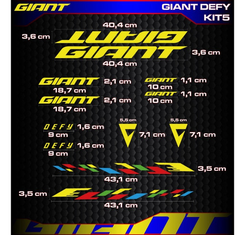 Calcomania Calca Giant Defy-5 Downhill Sticker Pegatina 