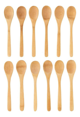 6x Cuchara Madera Bamboo 23x4cms Eco Reutiliza Cocina Repost