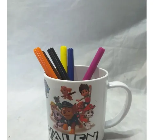 34 Tazas Plasticas Para Pintar + 6 Fibras Dia Niño Souvenir