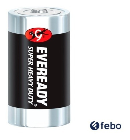 Imagen 2 de 4 de Pilas Carbón Eveready Pack De 2 Grandes D Super Oferta Febo