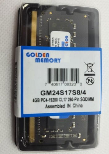 Memoria RAM gamer color verde 4GB 1 Golden Memory GM24S17S8/4