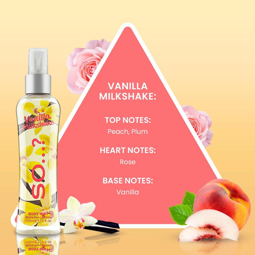 Body Mist Vanilla Milkshake 100ml So