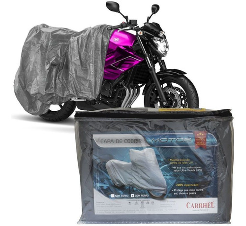 Capa Cobrir Moto Forro Total Proteção Anti Uv Impermeável Gg Sol Chuva Carrhel