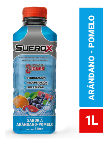 Suerox Bebida Hidratante Arándano Pomelo 1 Litro