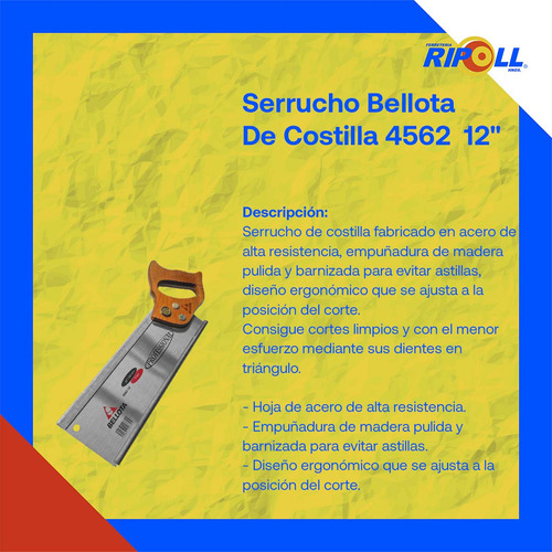 Serrucho Costilla 12' Bellota Mod. 7456212