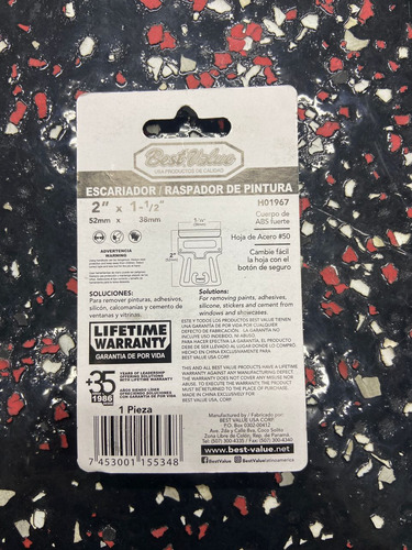 Escariador/ Raspador De Pintura 52mm X 38mm Bestvalue