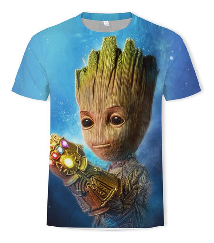 Lou Nueva Camiseta 3d De Groot Guardians Of The Galaxy Para