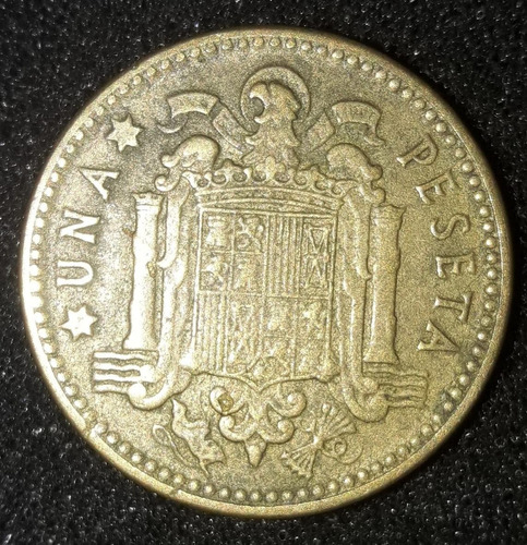 Moeda Una Peseta Ano 1953 Espanha