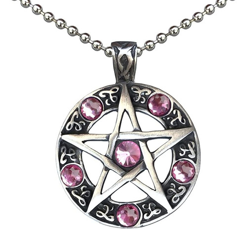 Ohdeal4u Wicca Jewelry - Collar Con Colgante De Pentagrama C