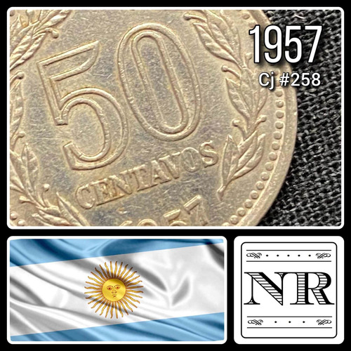 Argentina - 50 Centavos - Año 1957 - Cj #258 - Km #56