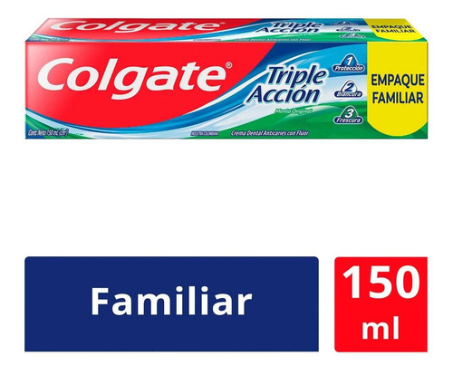 Imagen 1 de 1 de Pasta Dental Colgate Triple Acción Familiar 150ml