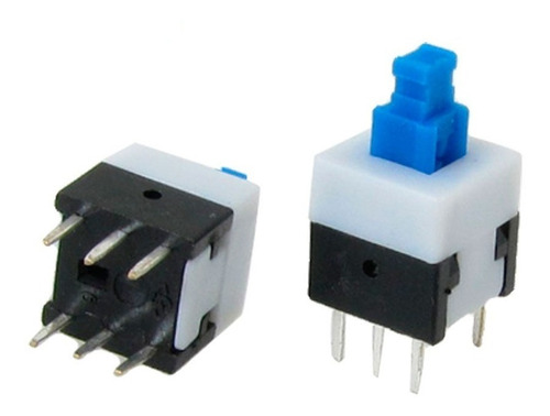 Boton Pulsador Switch Con Retencion 6pin Robotica Desarrollo