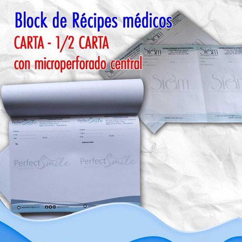 Impresión De Block Récipes Médicos Personalizados