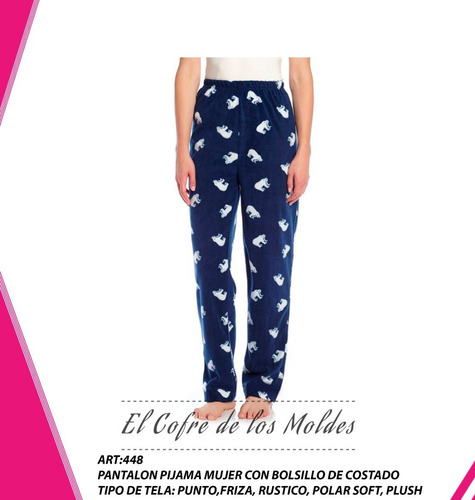 Molde Digital Pantalon Pijama, Punto/polar, Talles 3xl A 7xl