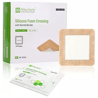 Silicone Adhesive Foam Dressing With Gentle Border 4''x...