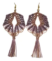 Comprar Aretes Mexicanos Largos Artesanales Pompón Tejidos Macramé