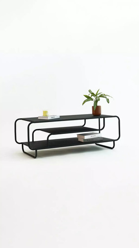 Mesa De Centro / Sala De Metal Boho Cassias - Moderna Negro