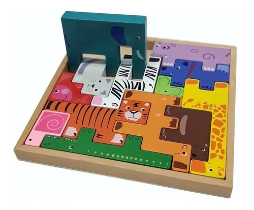 Imagen 3 de 6 de Rompecabezas Puzzle Ruso Encastre Madera Acool Ac6616 Full
