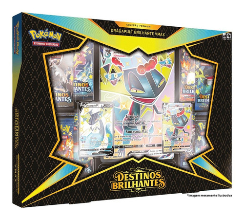 Card Game Pokémon Tcg Box Destinos Brilhantes Dragapult Vmax