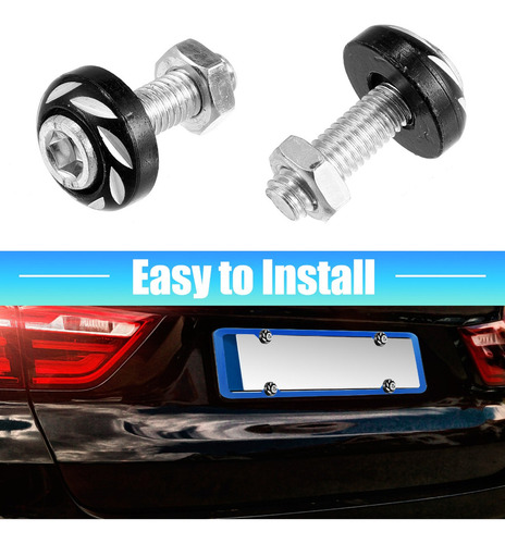 20 Kit Tornillos Para Autos 25 X17mm Black Aluminum Alloy