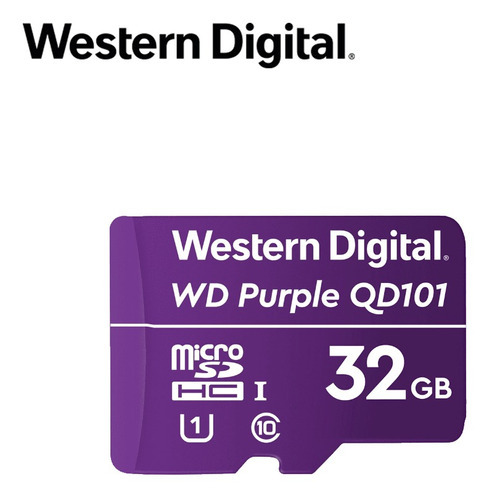 Cartão microSD Wd Purple Series 32gb WDD032g1p0a Cctv/vc