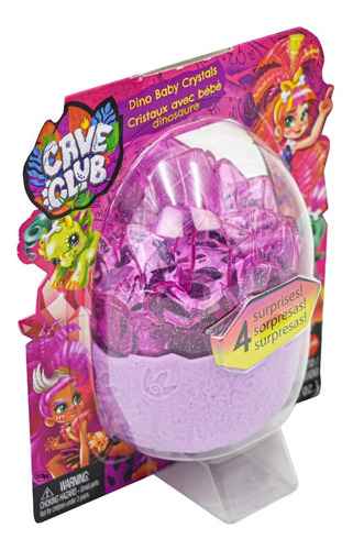 Cave Club Dino Baby Cristals 4 Sorpresas Violeta Mattel