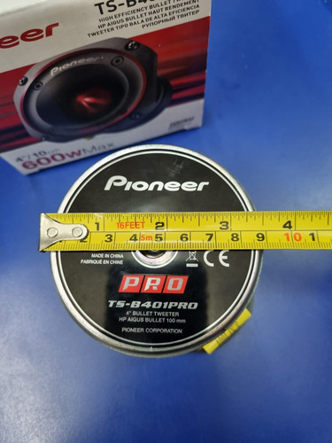 Tweeter Bala Pioneer Pro 300 Rms Alta Eficiencia 4 Ohm