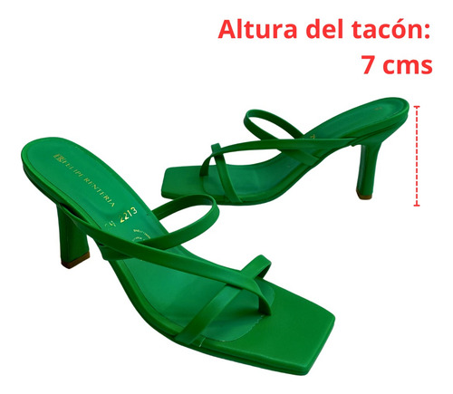 Imagen 2 de 8 de Sandalia Tacón Felipe Rentería Moda Mujer Tacón 7cms