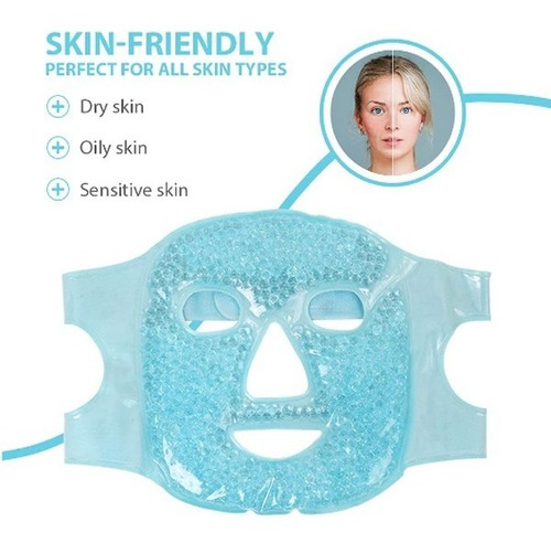 Imagen 6 de 10 de Máscara Facial Gel Frío Calor Terapia Poros Hinchazón Estrés