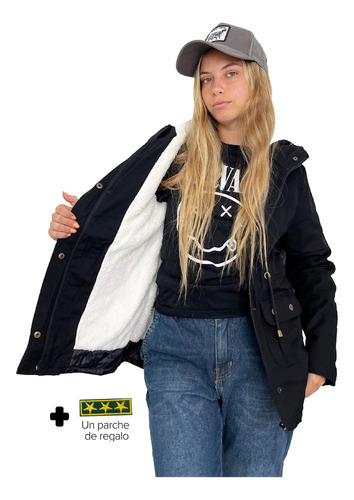 Customs Ba Camperas Mujer Parka Corderito Campera Invierno B