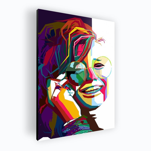 Cuadro Moderno Mural Poster Janis Joplin 60x84 Mdf