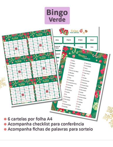 30 Cartelas De Bingo De Natal - Arte Digital Para Imprimir | Parcelamento sem juros 30 Cartelas De Bingo De Natal - Arte Digital Para Imprimir | Parcelamento sem juros