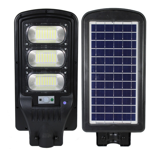 Lámpara Led Solar Luminaria Suburbana Alumbrado Publico 150w Color Negro