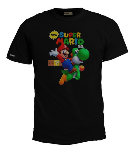 Camiseta Super Mario Bros Poster Colores Bto