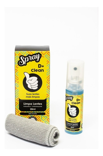 Kit Spray Limpeza Lentes + Lenço Micro Fibra D+ Clean 66550