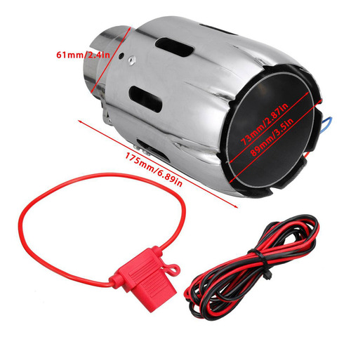 Punta De Escape Universal Compatible Con Automóvil, Con Luz