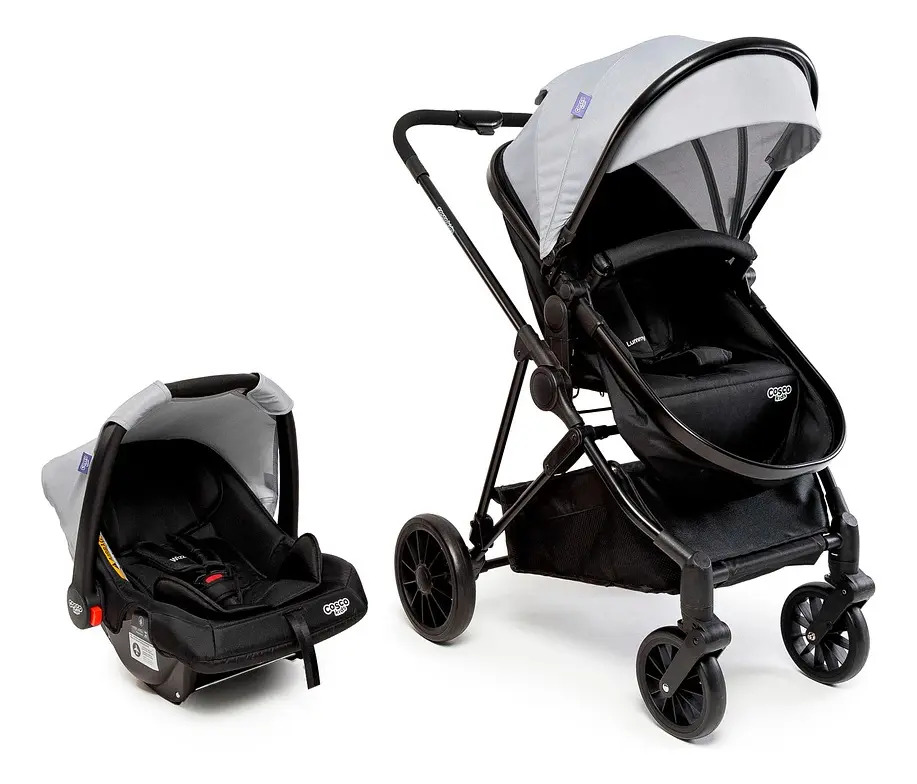 Travel System Cosco Kids, Lummy Duo, Cinza Gelo