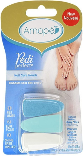 Amope Pedi Perfecto Electrónico Lima De Uñas Recambios, 3 Un