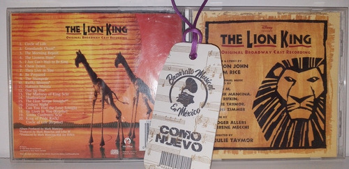 The Lion King Rey León Cd Teatro Broadway Elton John Disney 