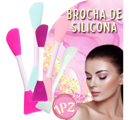 Brocha De Silicona Aplicador Mascarillas Cremas Facial Color