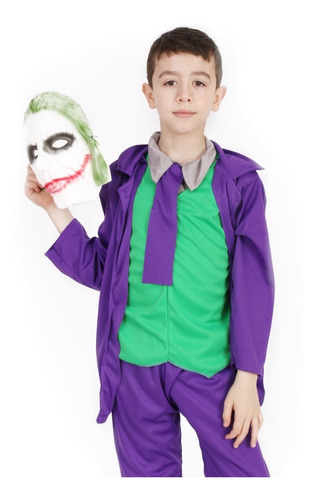 Halloween Disfraz Infantil Jocker/guasón Con Máscara