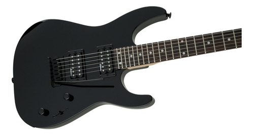 Imagen 3 de 4 de Guitarra eléctrica Jackson JS Series JS12 dinky de álamo gloss black brillante con diapasón de amaranto