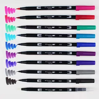 Marcadores Colores Doble Punta 10pz Tombow Dual Brush Artdec