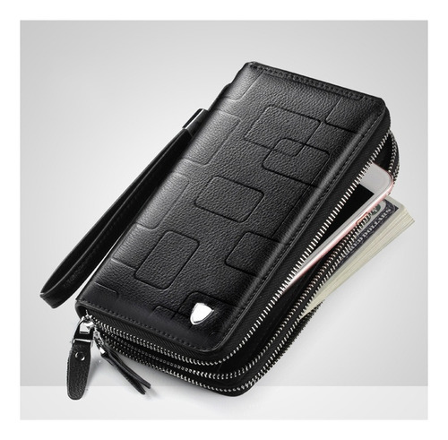 Bolso De Mano De Cuero Multitarjeta For Hombre