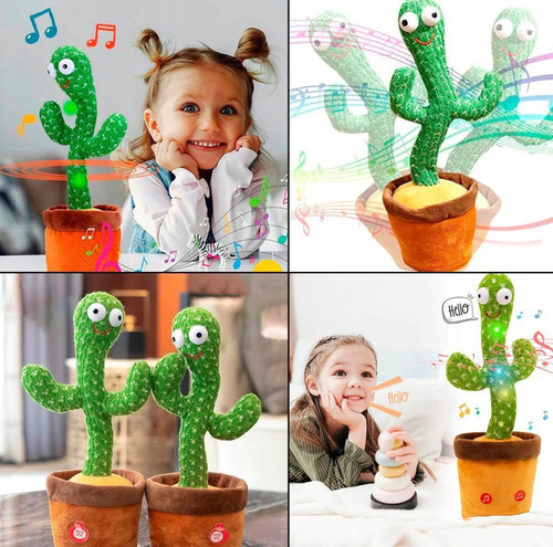 Cactus Bailarín Tuna Música 120 Canciones Repite Voces Usb