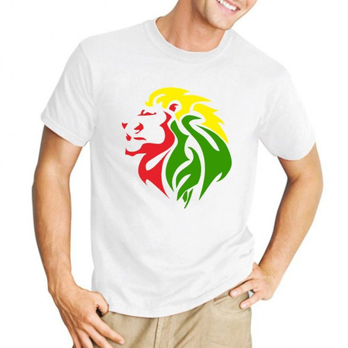 Remera De Hombre Leon De Judea Rasta Reggae Colores