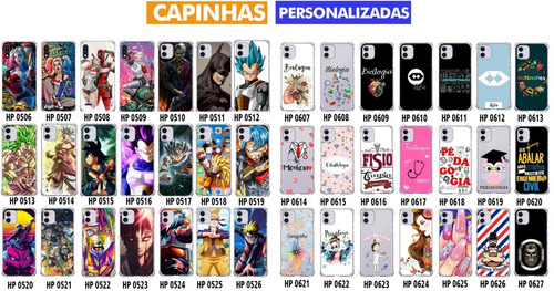 Imagem 4 de 6 de Capinha De Celular Corações Rosas Com Nome Diversos Modelos