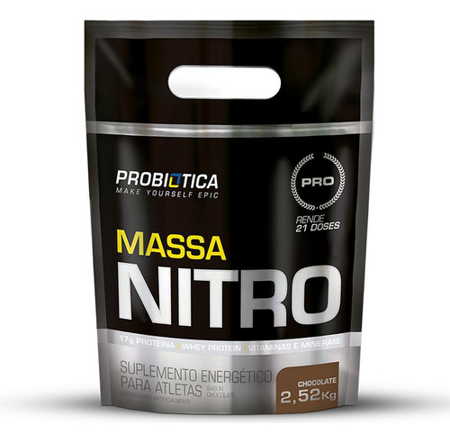 Massa Nitro No2 Refil 2,52kg Probiótica Morango
