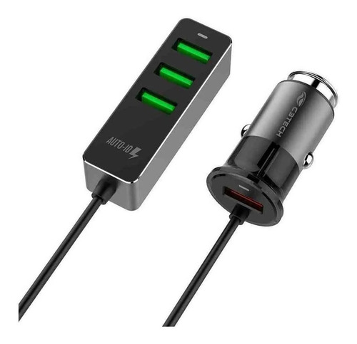 Imagem 3 de 3 de Carregador Veicular Com 4 Usb Quick Charge 3.0 35w C3tech